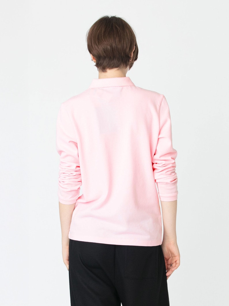 ロングスリーブ ポロシャツ 詳細画像 pink 3