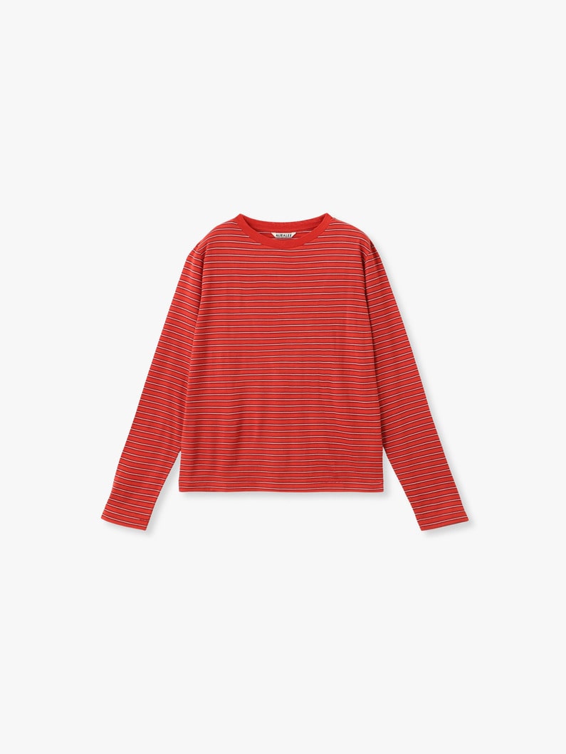 ソフト スムース ウール ジャージー ロングスリーブ トップ 詳細画像 red 1