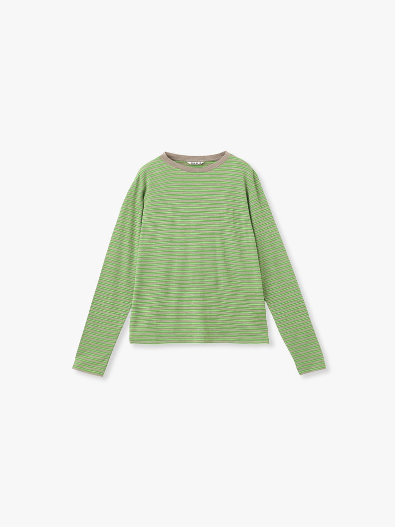 ソフト スムース ウール ジャージー ロングスリーブ トップ 詳細画像 green 1