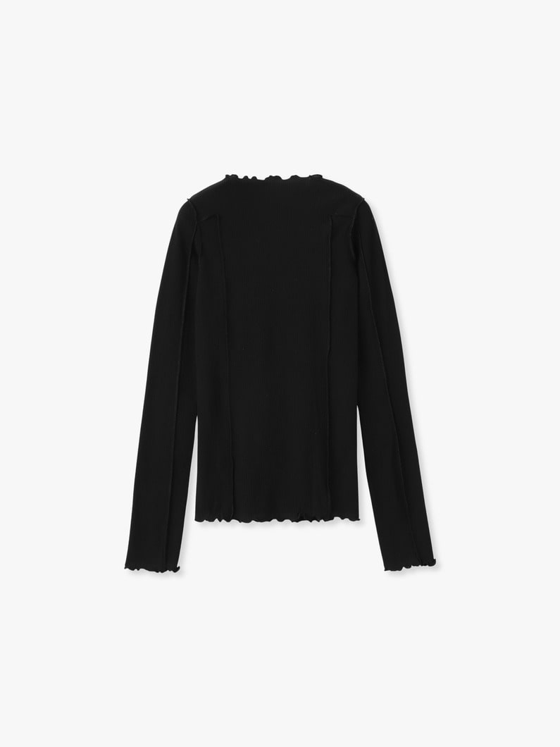 オマト ロングスリーブ トップ 詳細画像 black 1