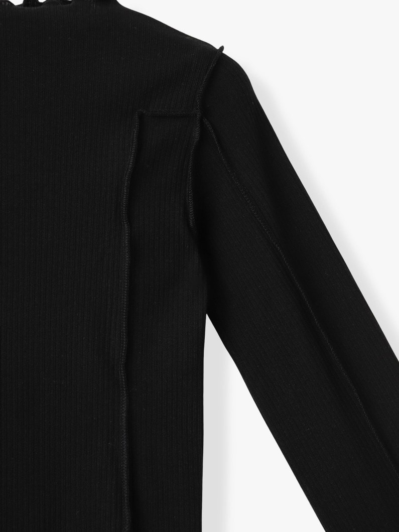オマト ロングスリーブ トップ 詳細画像 black 2