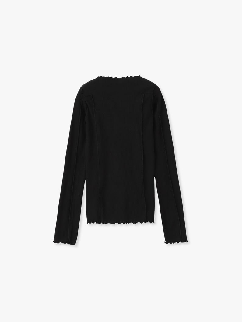オマト ロングスリーブ トップ 詳細画像 black 1