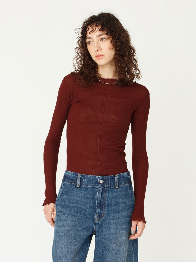 パマ ロングスリーブ トップ 詳細画像 burgundy 1