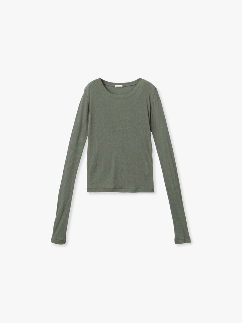 レイヤード タイトフィット ティー 詳細画像 dark green 3