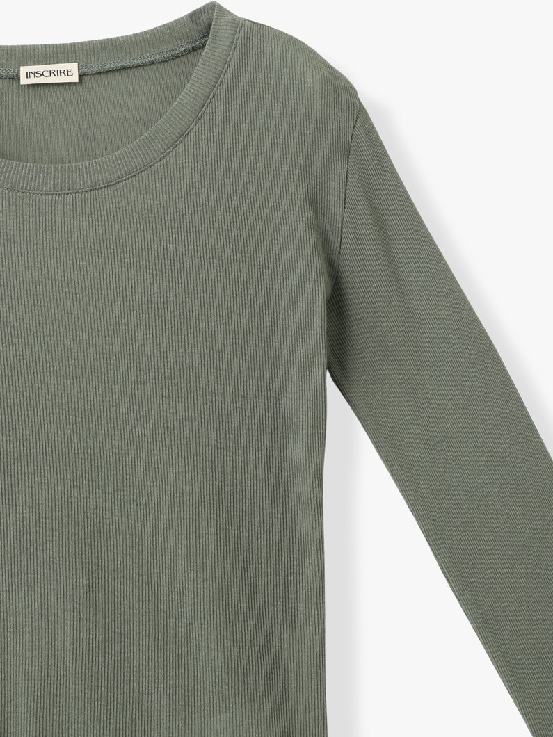 レイヤード タイトフィット ティー 詳細画像 dark green 5