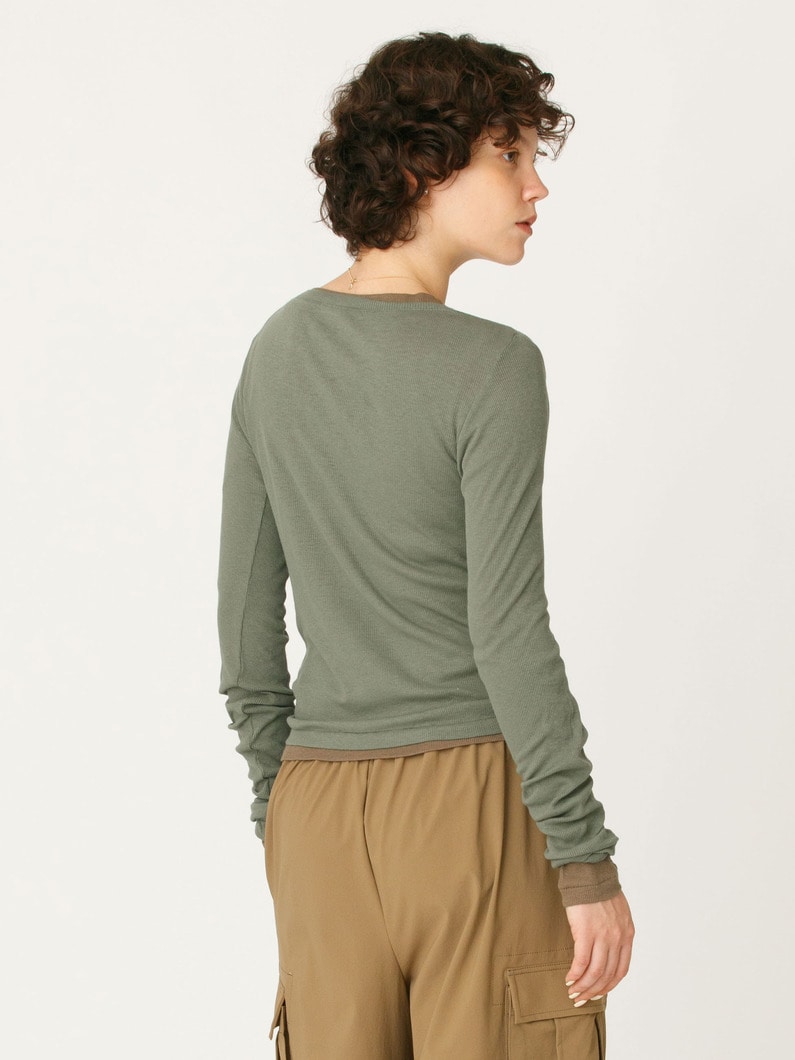 レイヤード タイトフィット ティー 詳細画像 dark green 2