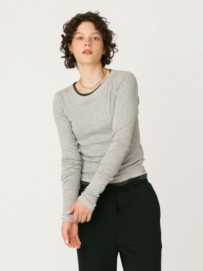 レイヤード タイトフィット ティー 詳細画像 light gray