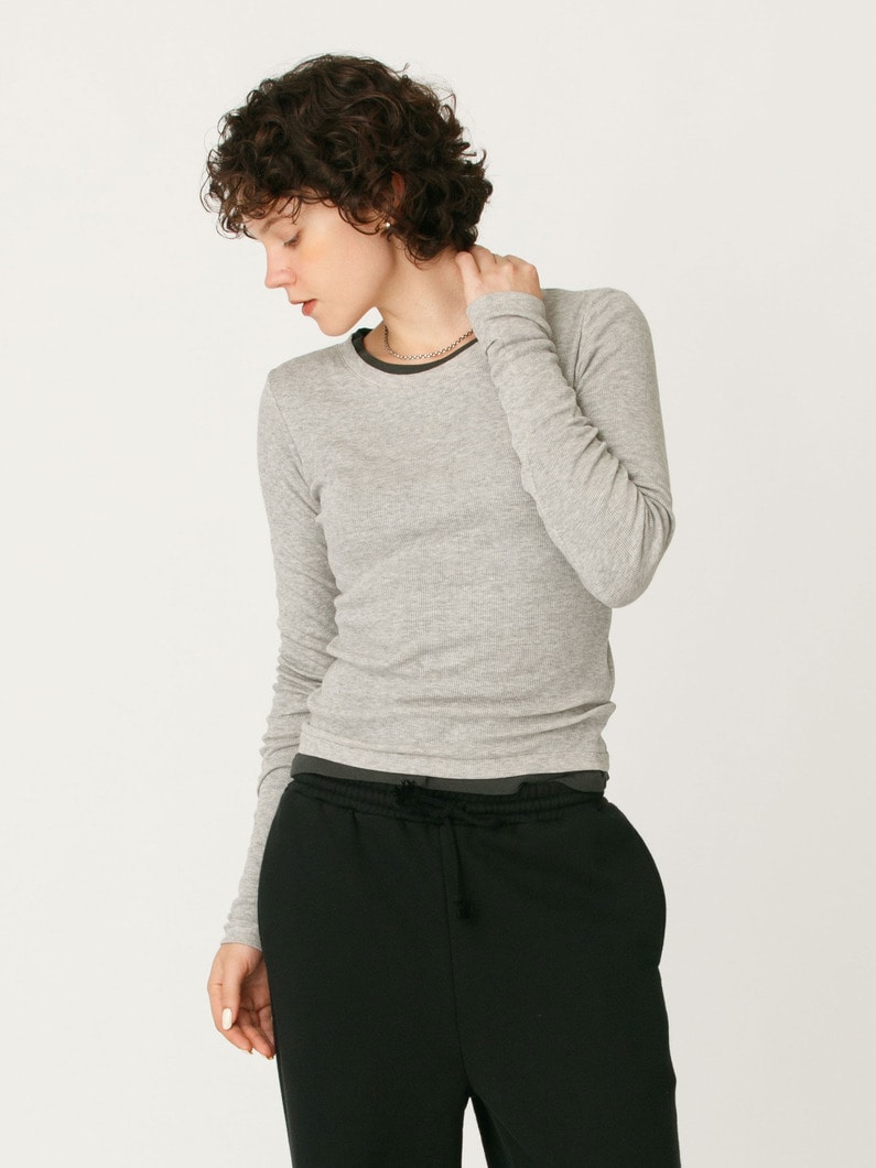 レイヤード タイトフィット ティー 詳細画像 light gray 2