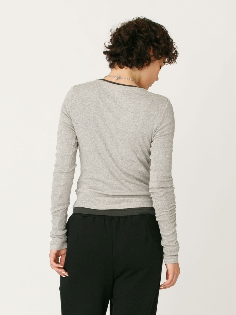 レイヤード タイトフィット ティー 詳細画像 light gray 3
