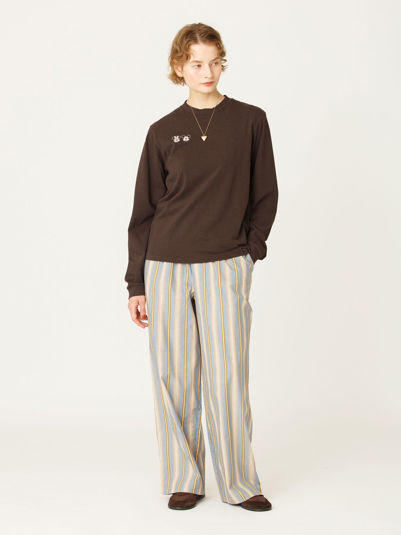 クルーネック ロングスリーブ ティー 詳細画像 brown 4