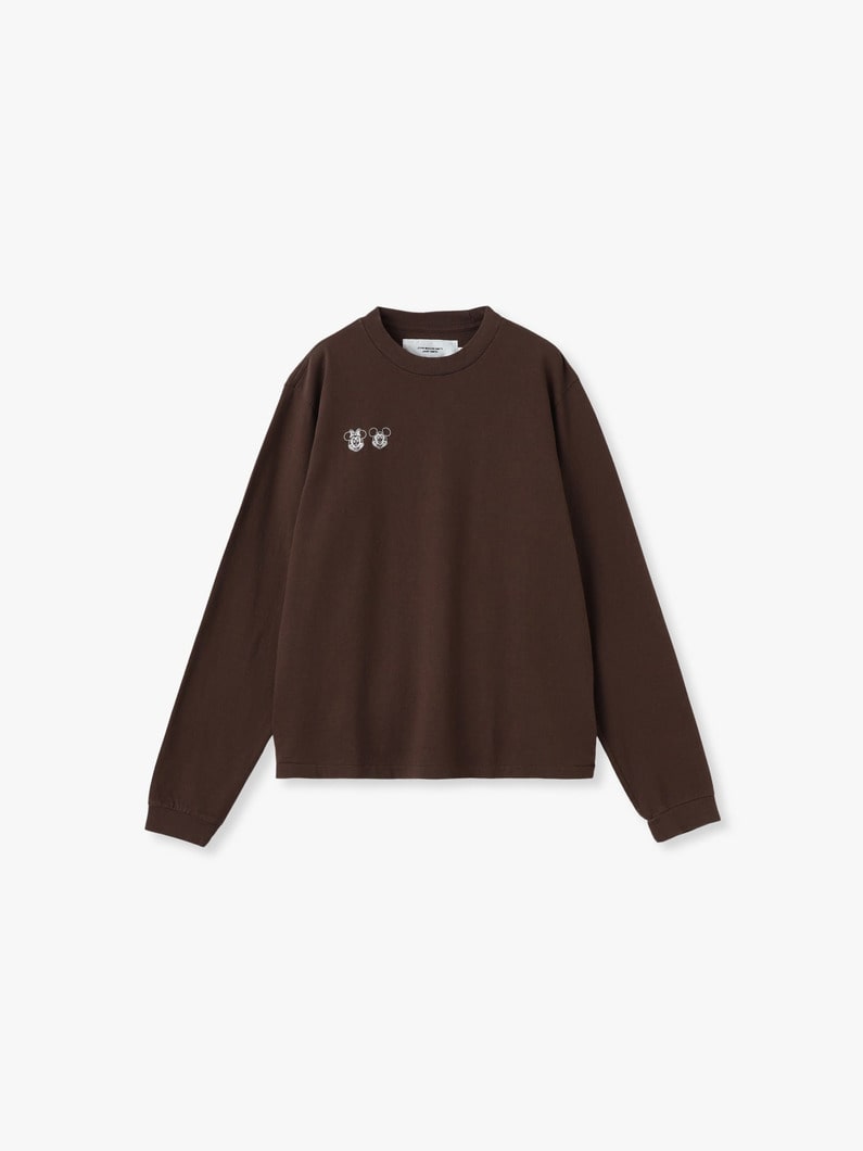 クルーネック ロングスリーブ ティー 詳細画像 brown 5