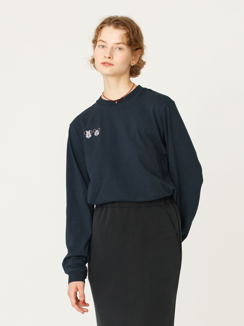 クルーネック ロングスリーブ ティー 詳細画像 navy 2