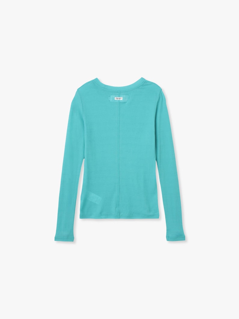 コットン シアー ロングスリーブ ティー 詳細画像 turquoise 1