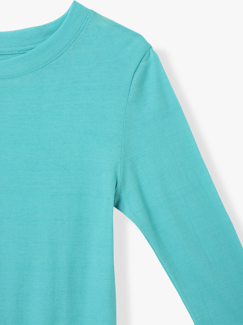 コットン シアー ロングスリーブ ティー 詳細画像 turquoise 2