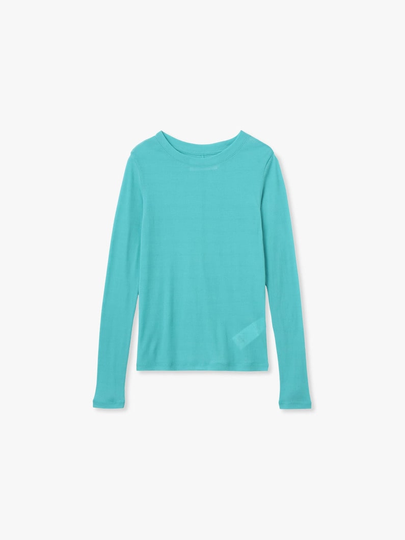 コットン シアー ロングスリーブ ティー 詳細画像 turquoise 3