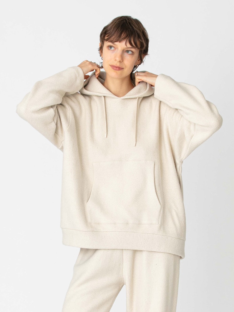 シルク フリース フーディー 詳細画像 beige 1
