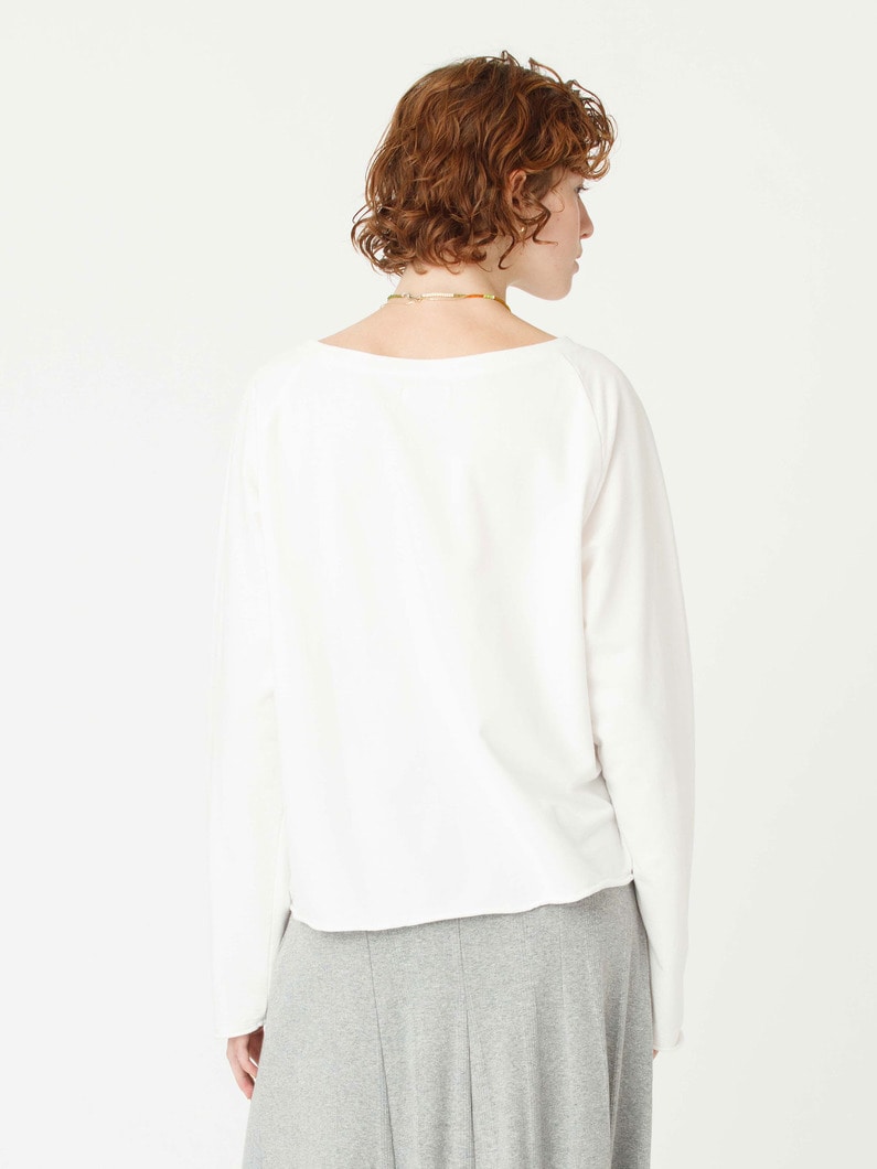 ボートネック ロングスリーブ トップ 詳細画像 white 3