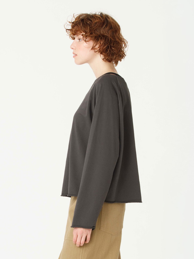 ボートネック ロングスリーブ トップ 詳細画像 charcoal gray 2