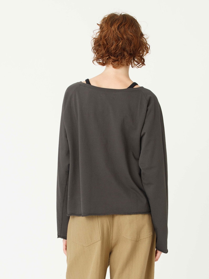 ボートネック ロングスリーブ トップ 詳細画像 charcoal gray 3