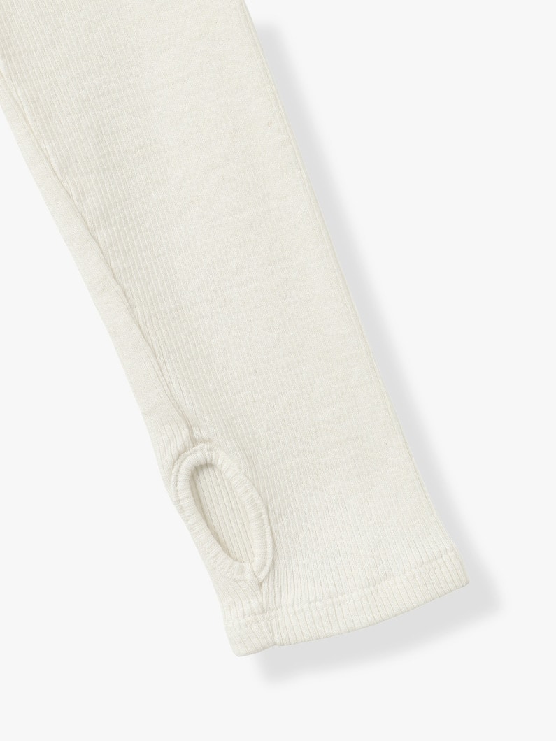 コットンリネン リブ ボートネック トップ 詳細画像 white 3