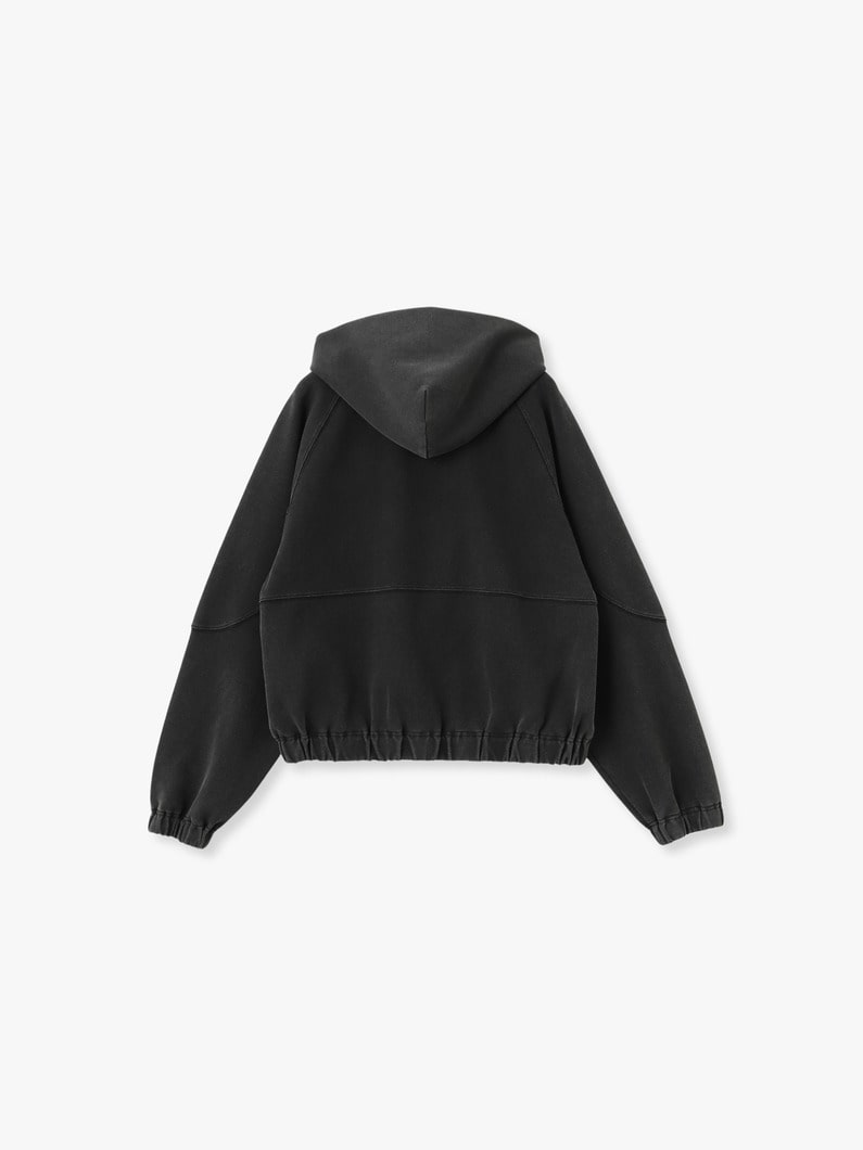 ピグメントダイ ジップ フーディー 詳細画像 black 1