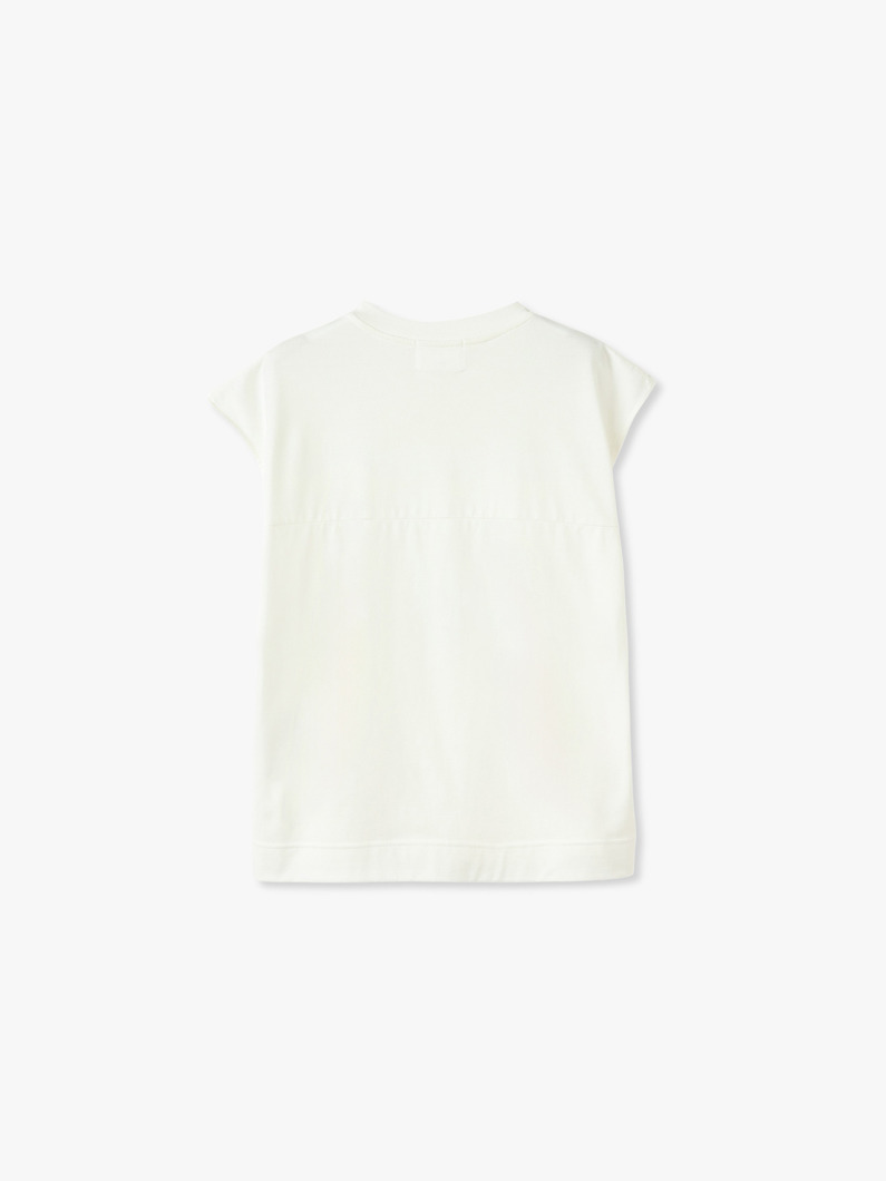 コットン フレンチスリーブ ティー 詳細画像 white 1