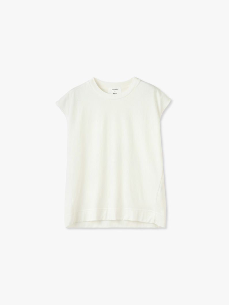 コットン フレンチスリーブ ティー 詳細画像 white 3