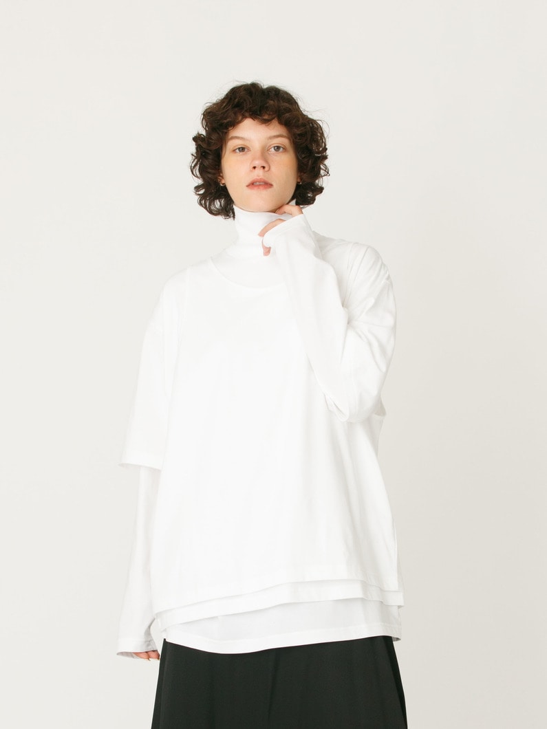3ピース レイヤード プルオーバー 詳細画像 white