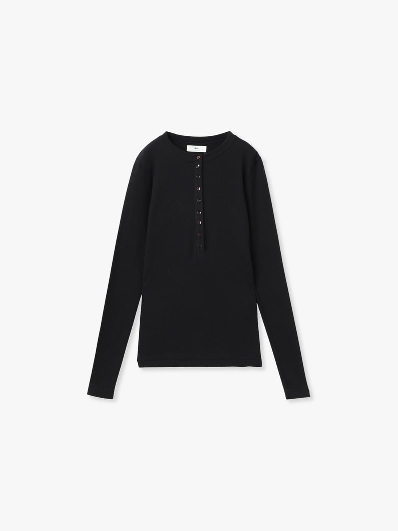 ヘンリーネック トップ 詳細画像 black 4