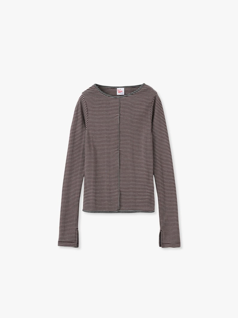 ボートネック ロングスリーブ ティー 詳細画像 brown 7