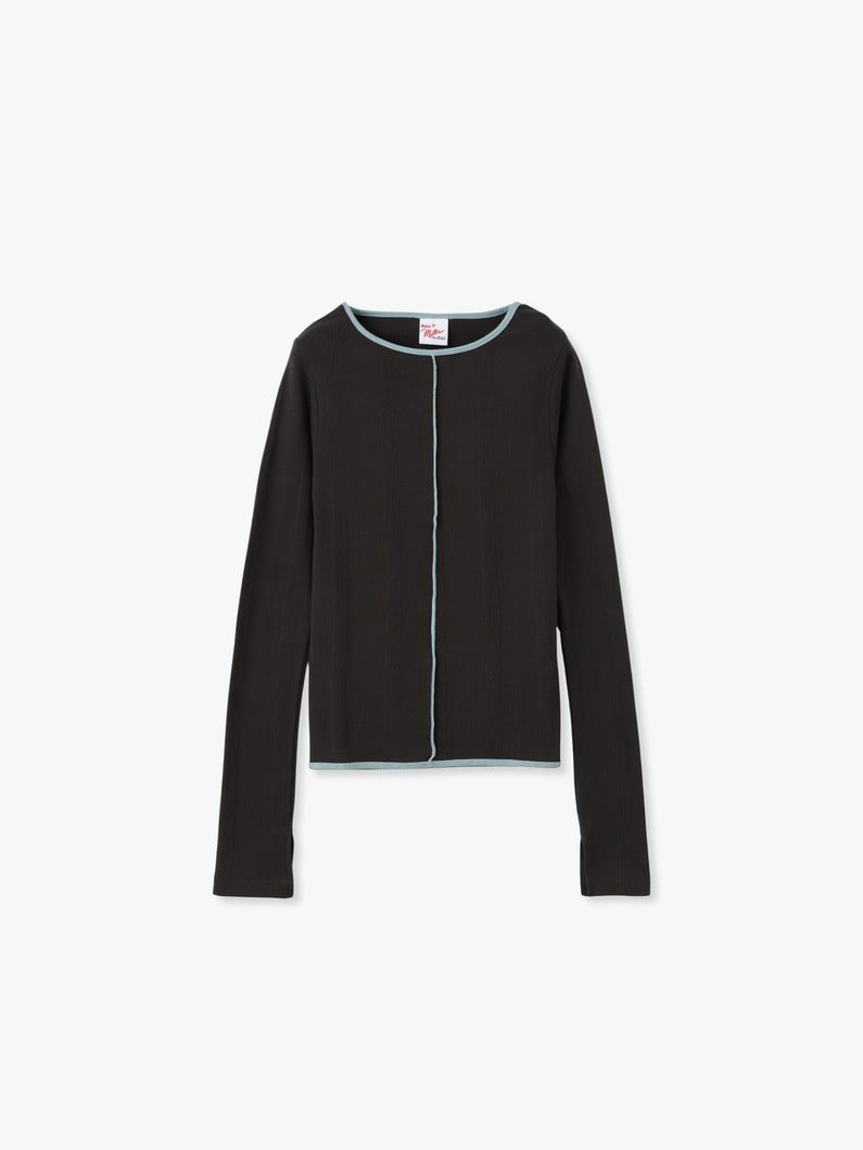 ボートネック ロングスリーブ ティー 詳細画像 charcoal gray 5