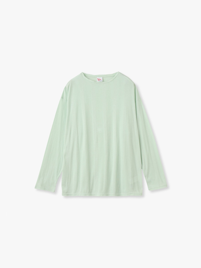 シアー ロングスリーブ トップ 詳細画像 green 4