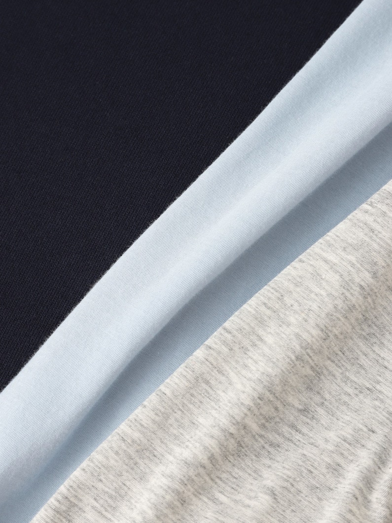 3パック クルーネック スウェット＆ロングスリーブ ティー 詳細画像 navy 7