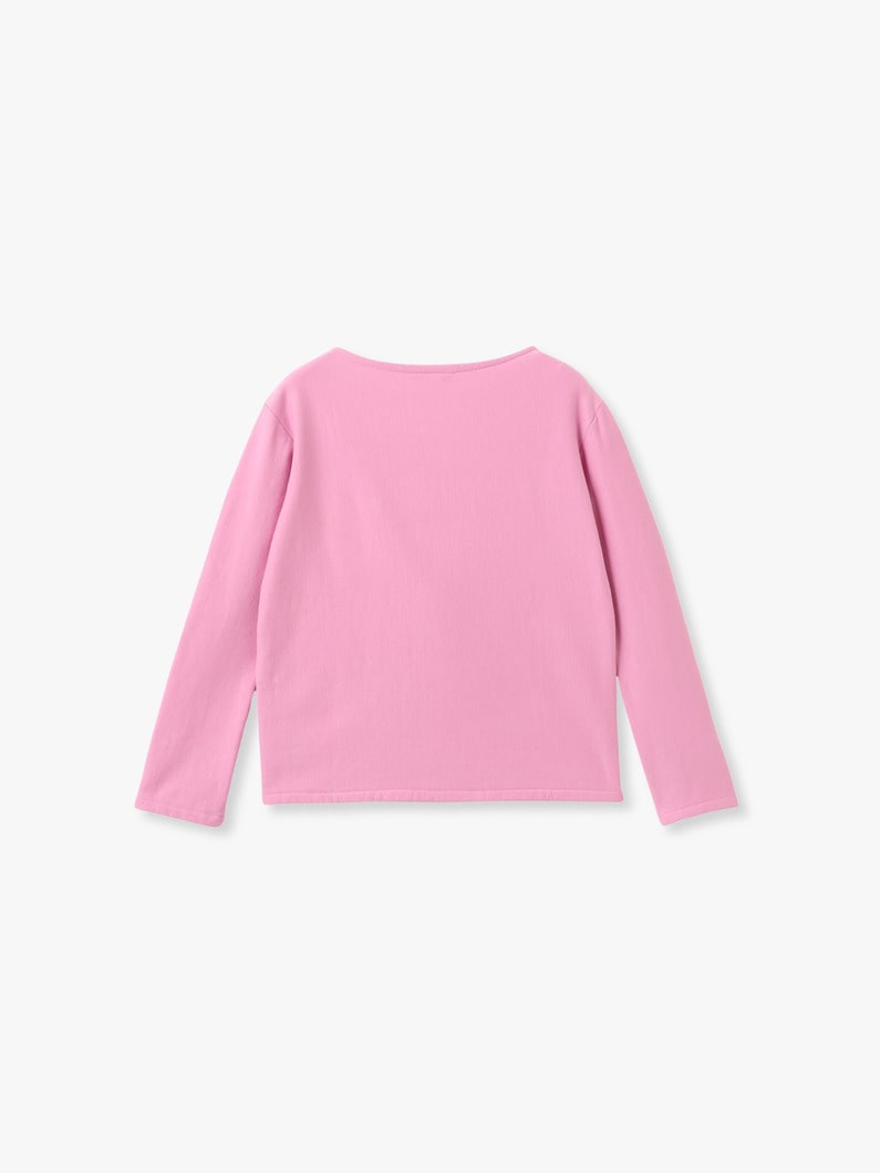 エラスティック ハイゲージ ボートネック スウェットトップ 詳細画像 pink 1