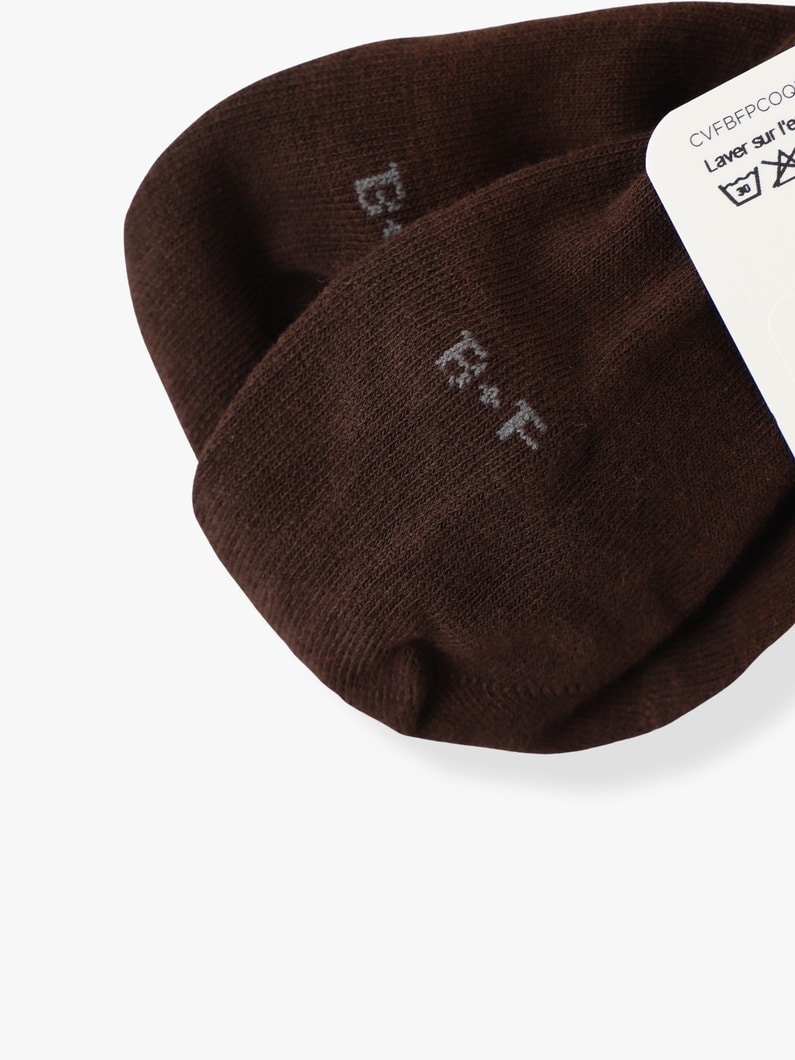 ロールトップ ピュアコットン ソックス 詳細画像 brown 1