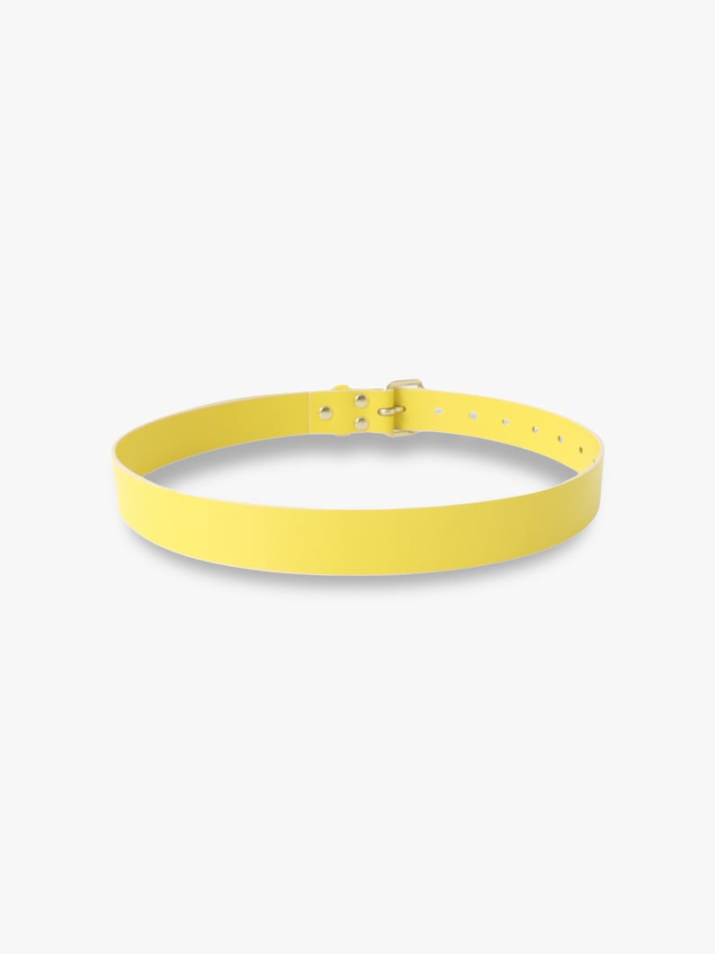 グレーズド レザー ローラー バックル ベルト 詳細画像 yellow 1