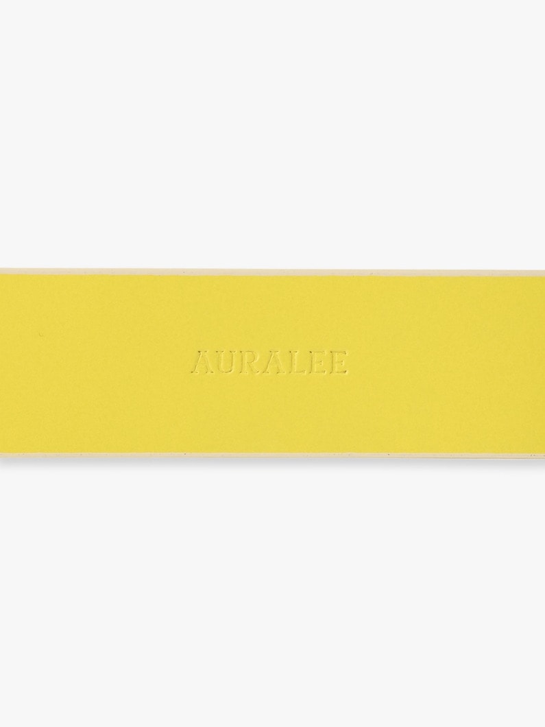 グレーズド レザー ローラー バックル ベルト 詳細画像 yellow 3