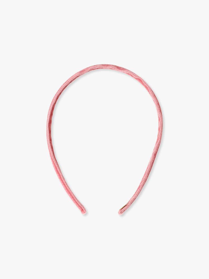 ナロー ベルベット スキニー ヘッドバンド 詳細画像 pink
