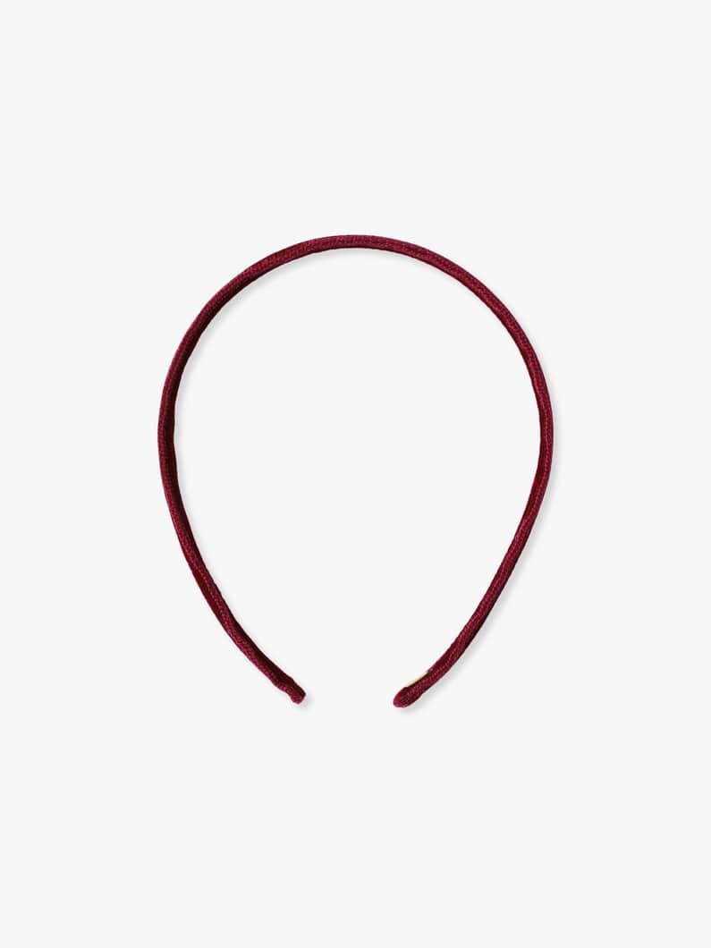 ナロー ベルベット スキニー ヘッドバンド 詳細画像 burgundy