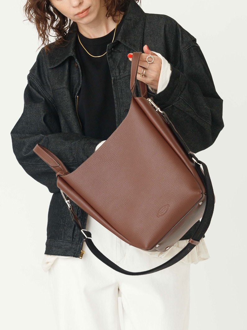 レザー バケット バッグ 詳細画像 brown 2