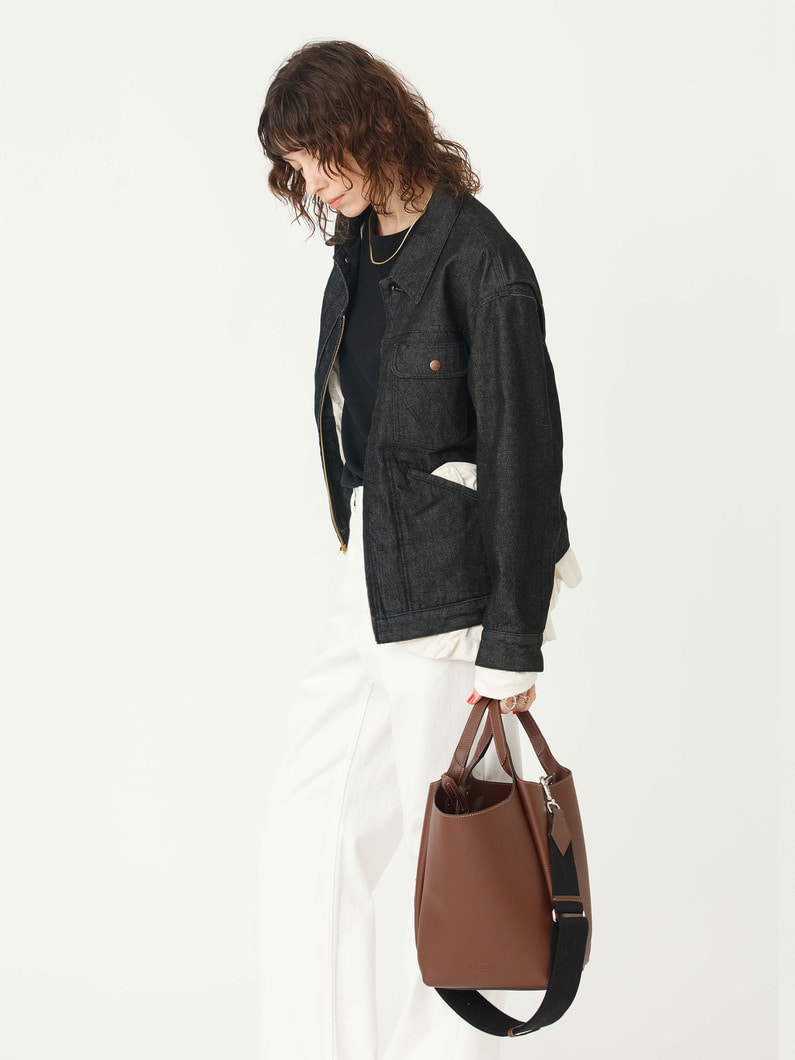 レザー バケット バッグ 詳細画像 brown 3