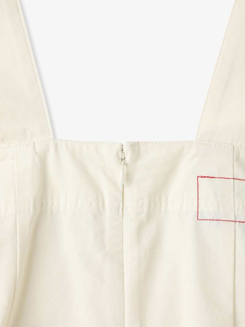 ネップクロス オールインワン 詳細画像 off white 3
