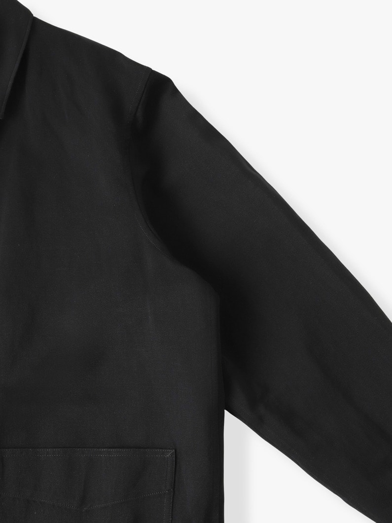 ウールリネン カバーオール ジャケット 詳細画像 black 2