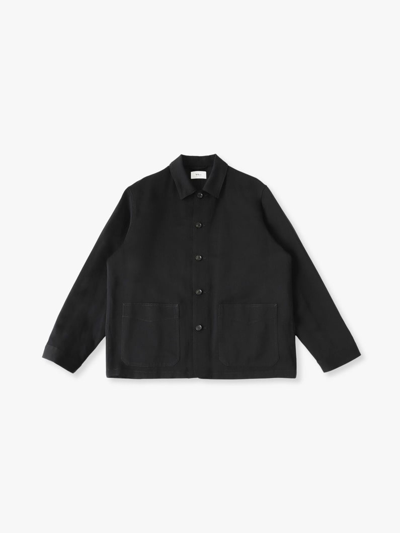 ウールリネン カバーオール ジャケット 詳細画像 black 3
