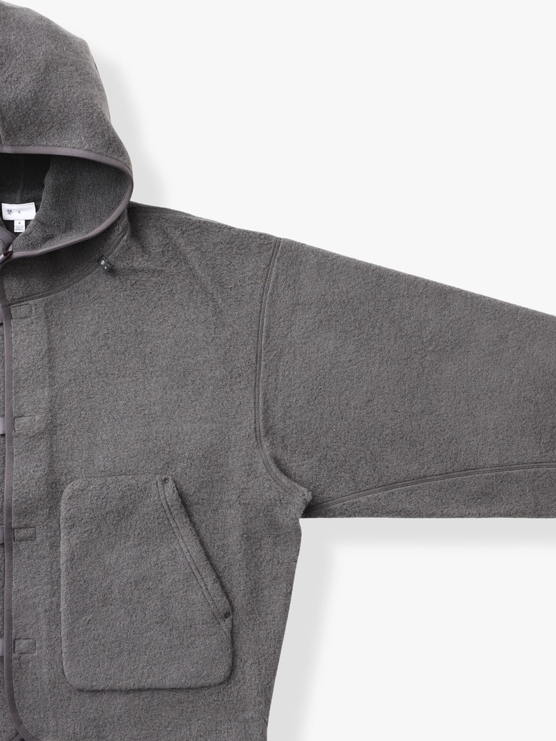 ウールフリース フーディー 詳細画像 charcoal gray 2