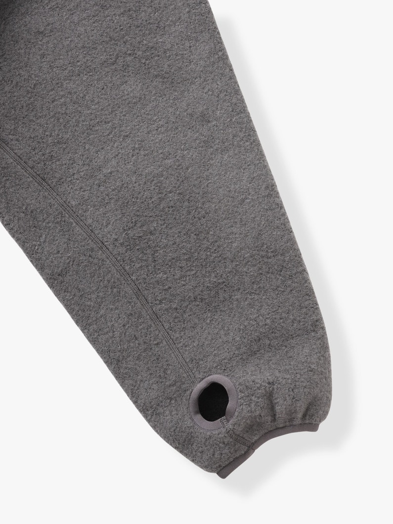 ウールフリース フーディー 詳細画像 charcoal gray 4