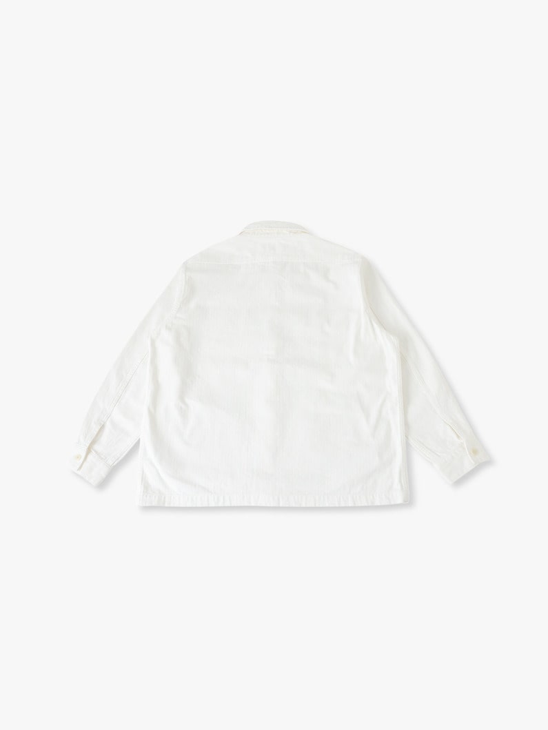 ヘリンボーン シャツジャケット 詳細画像 off white 1