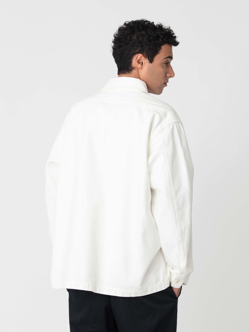 ヘリンボーン シャツジャケット 詳細画像 off white 2