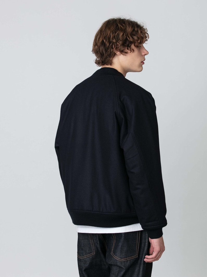 メルトン スタジアム ジャケット 詳細画像 dark navy 2