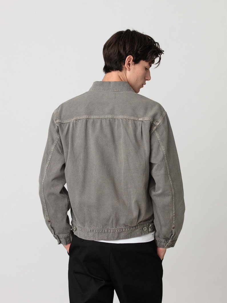 ブラックインクダイ コットンヘンプ デニムジャケット 詳細画像 gray 3